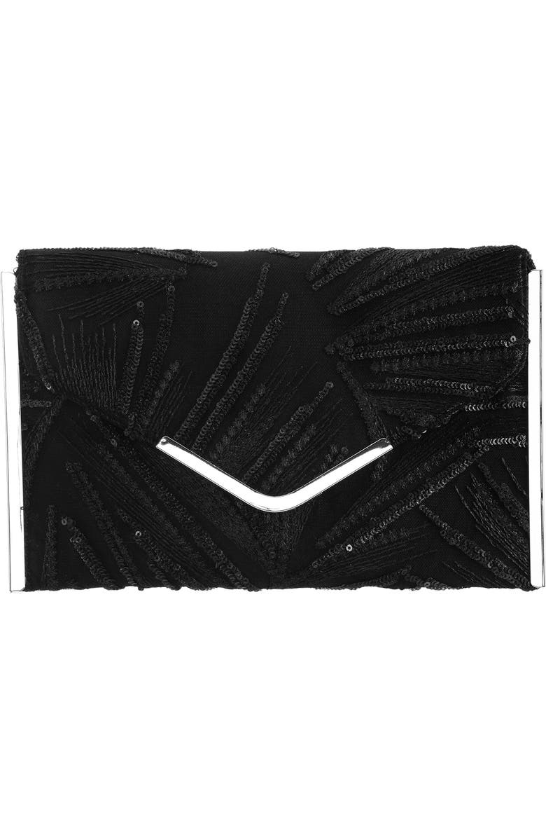 Nina Embroidery Envelope Clutch Bag, Main, color,