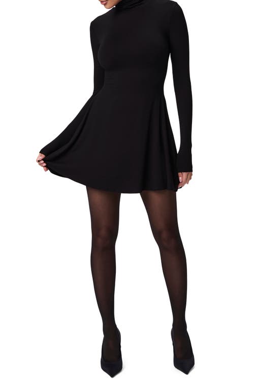 Shop Naked Wardrobe Long Sleeve Turtleneck Minidress In Black