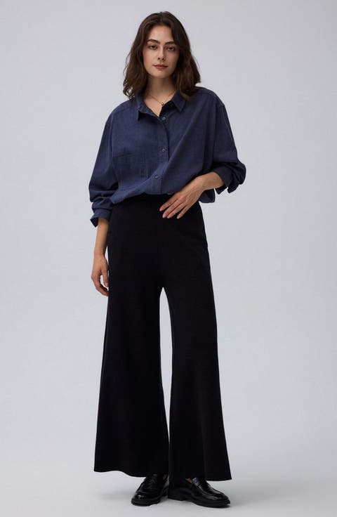 Mid-Rise Cropped Pants