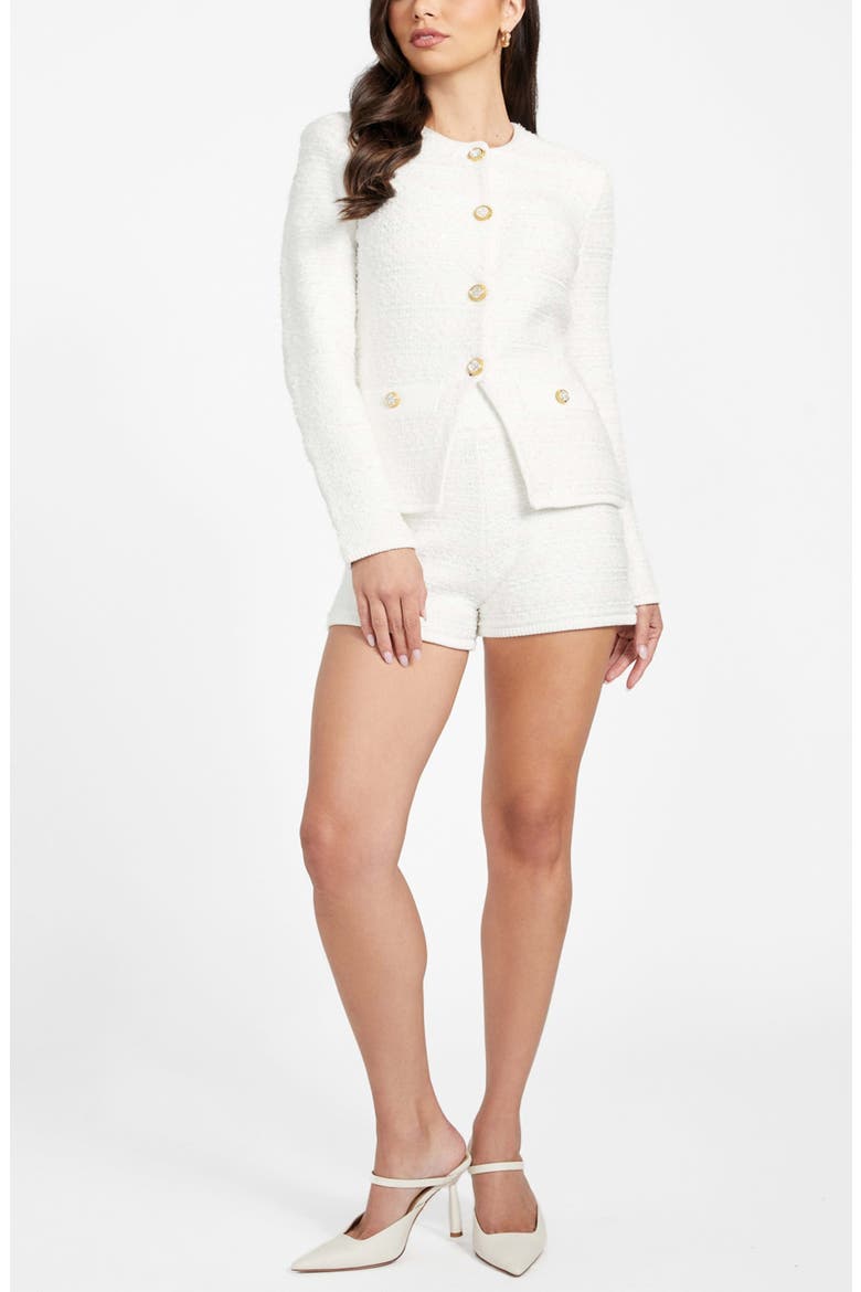Clara Sweater Shorts, Alternate, color, WHITE