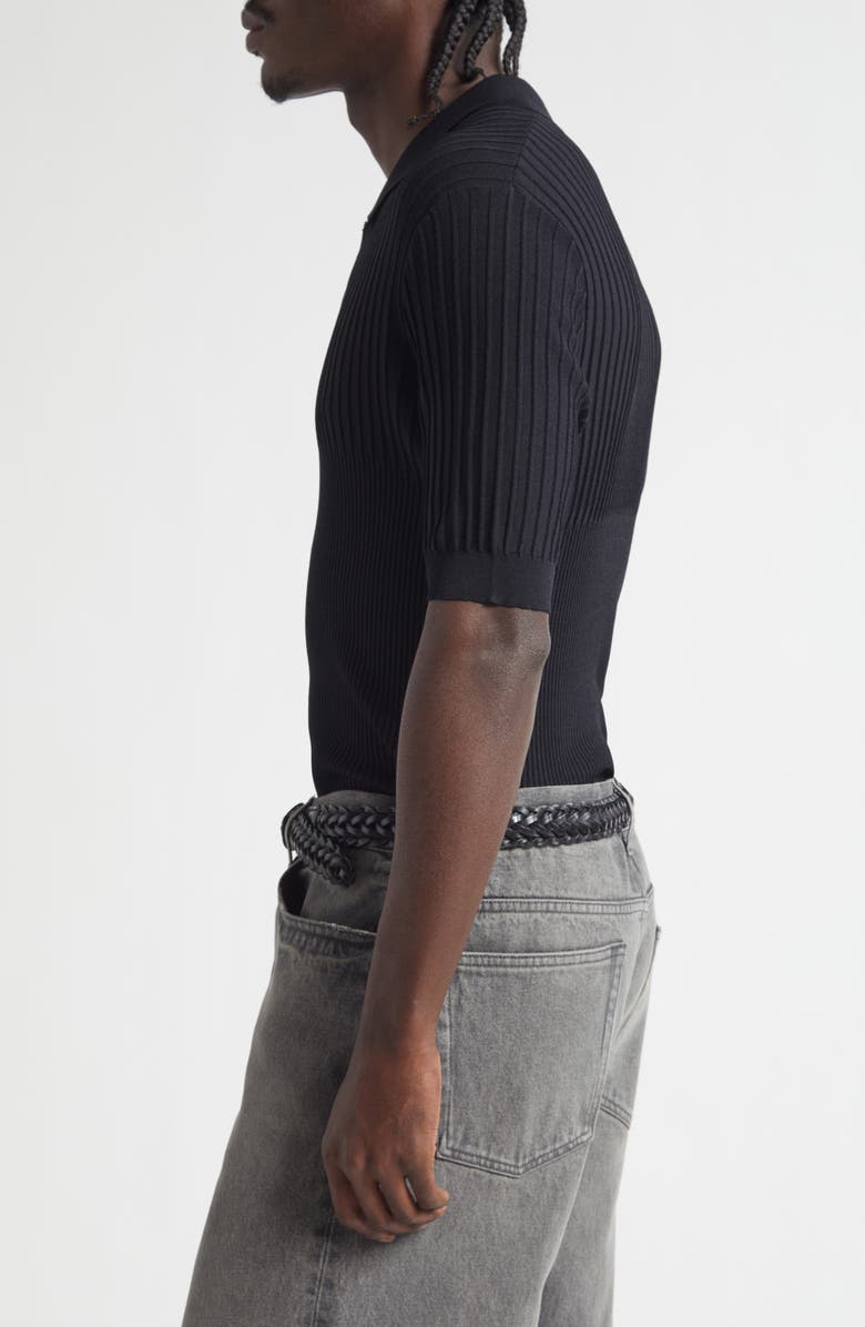 Golden Goose Journey Rib Polo, Alternate, color, Black