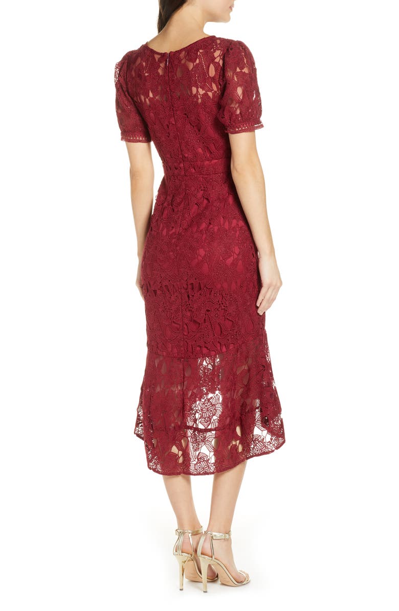 Chi Chi London Kylo Lace Mermaid Dress, Alternate, color, 