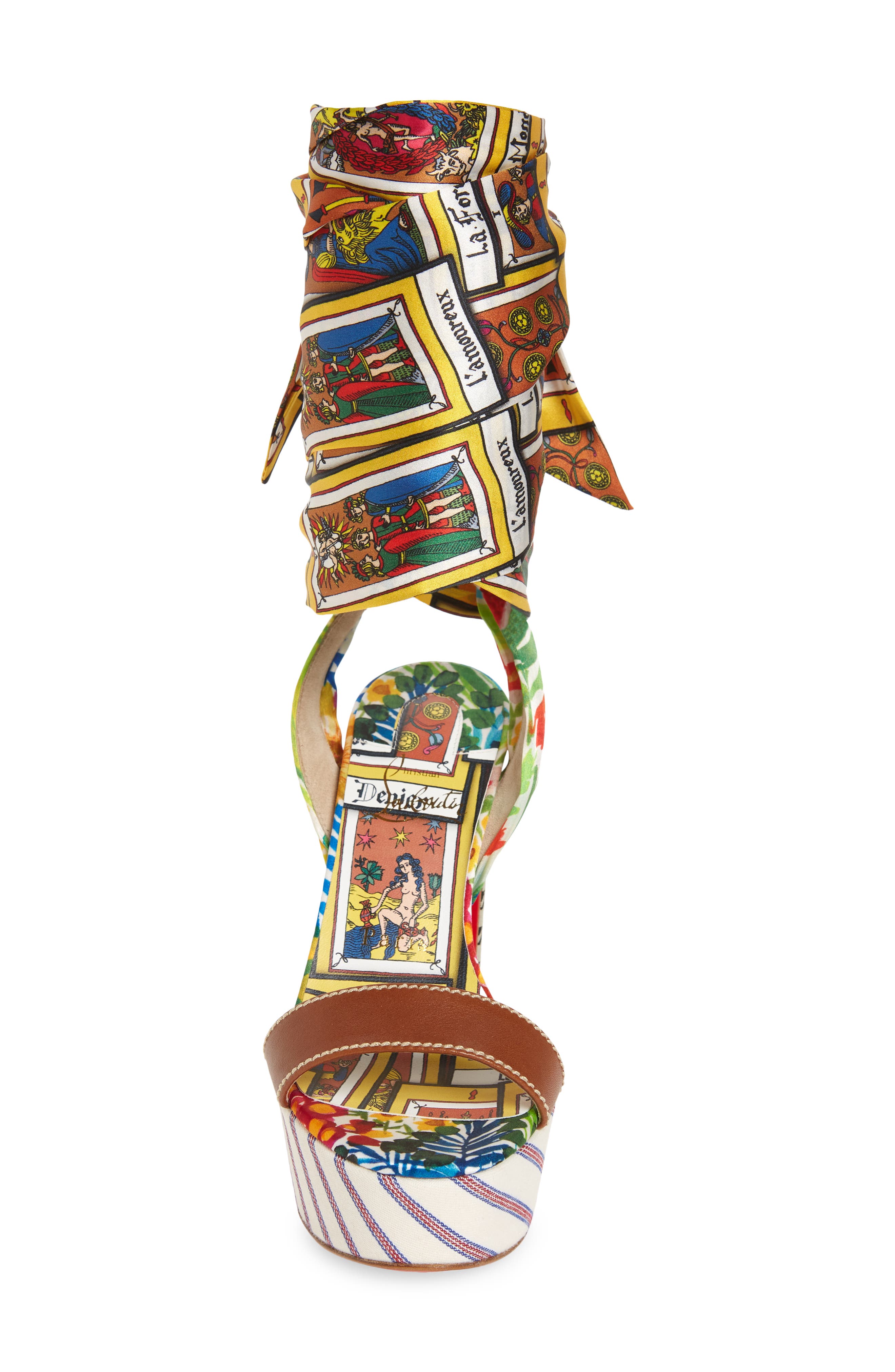 Sandale du Désert Alta Tarot Ankle Tie Platform Sandal, Alternate, color, VERSION MULTI