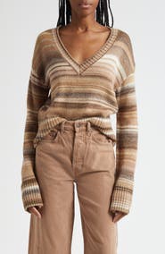 Veronica Beard Diora Stripe Wool Blend Sweater