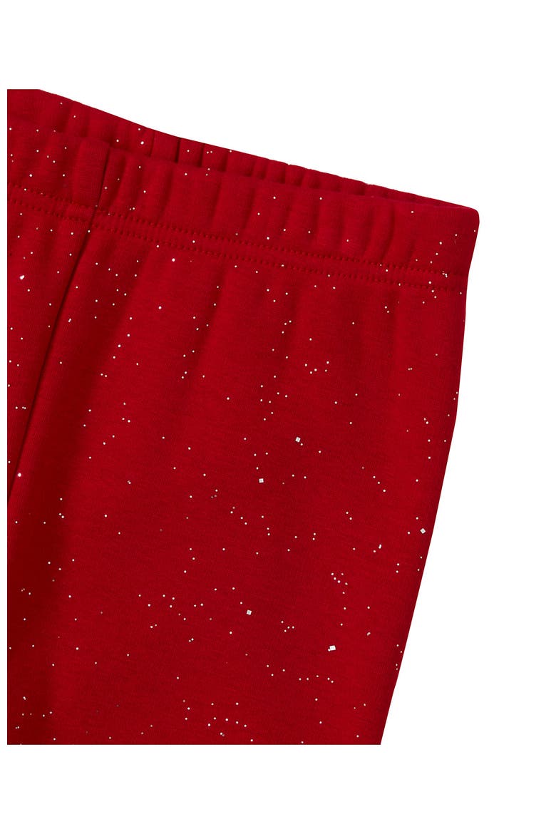 Girls Plus Fleece Lined Leggings, Alternate, color, Glitter/Bright Red