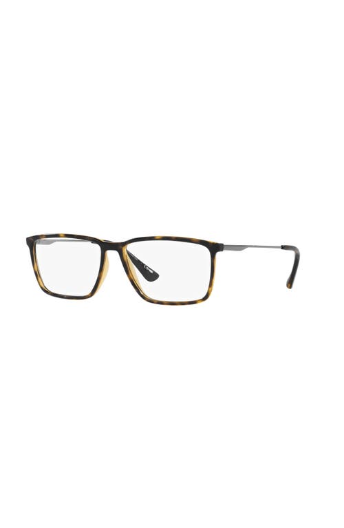 Lenscrafters 58mm Rectangle Optical Glasses In Brown