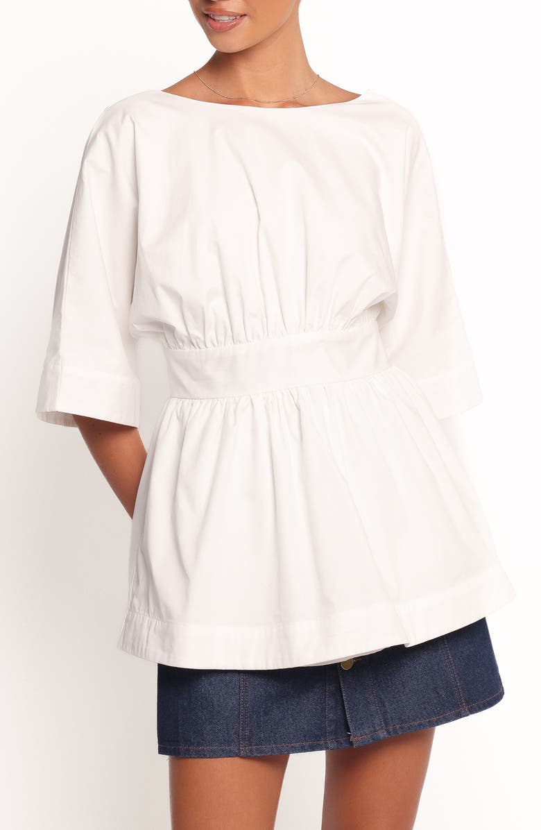 Petal & Pup Camila Open Back Top, Main, color, White