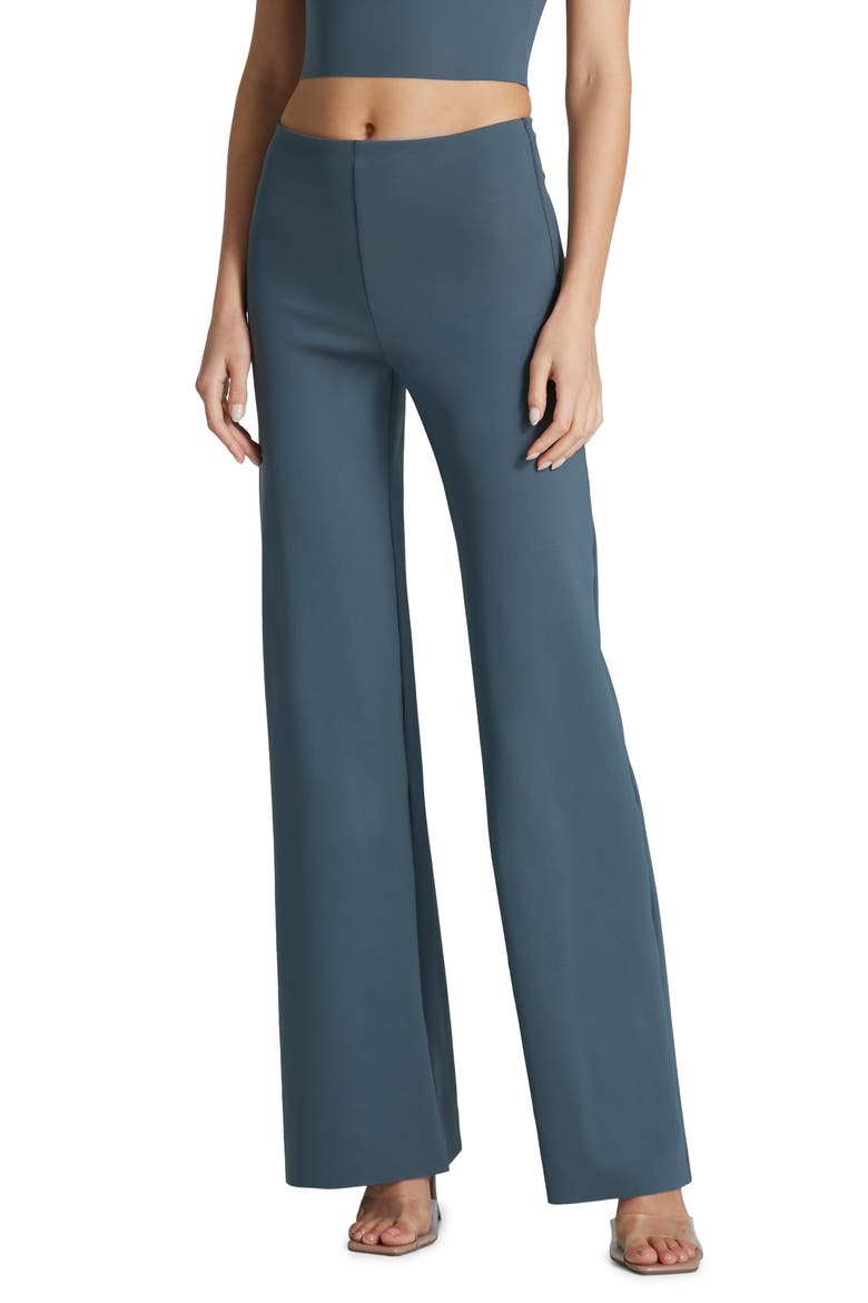 Wide Leg Neoprene Leggings, Main, color, STORM