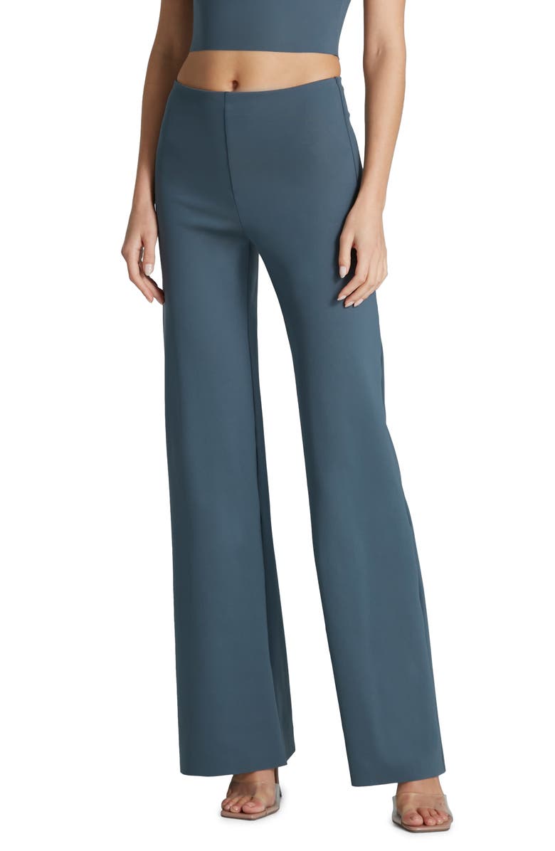 Commando Wide Leg Neoprene Leggings, Main, color, Storm