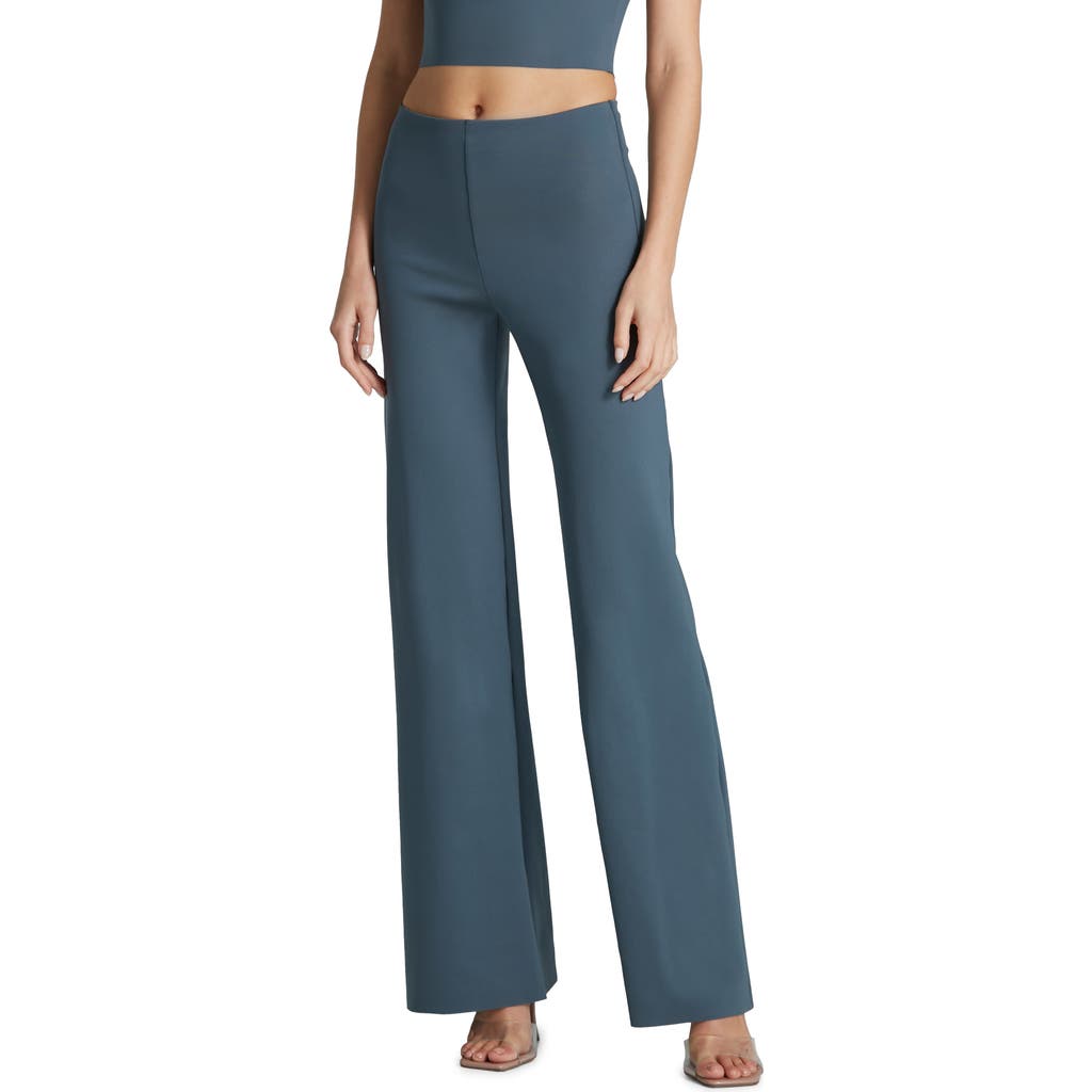 Commando Wide Leg Neoprene Leggings In Gray