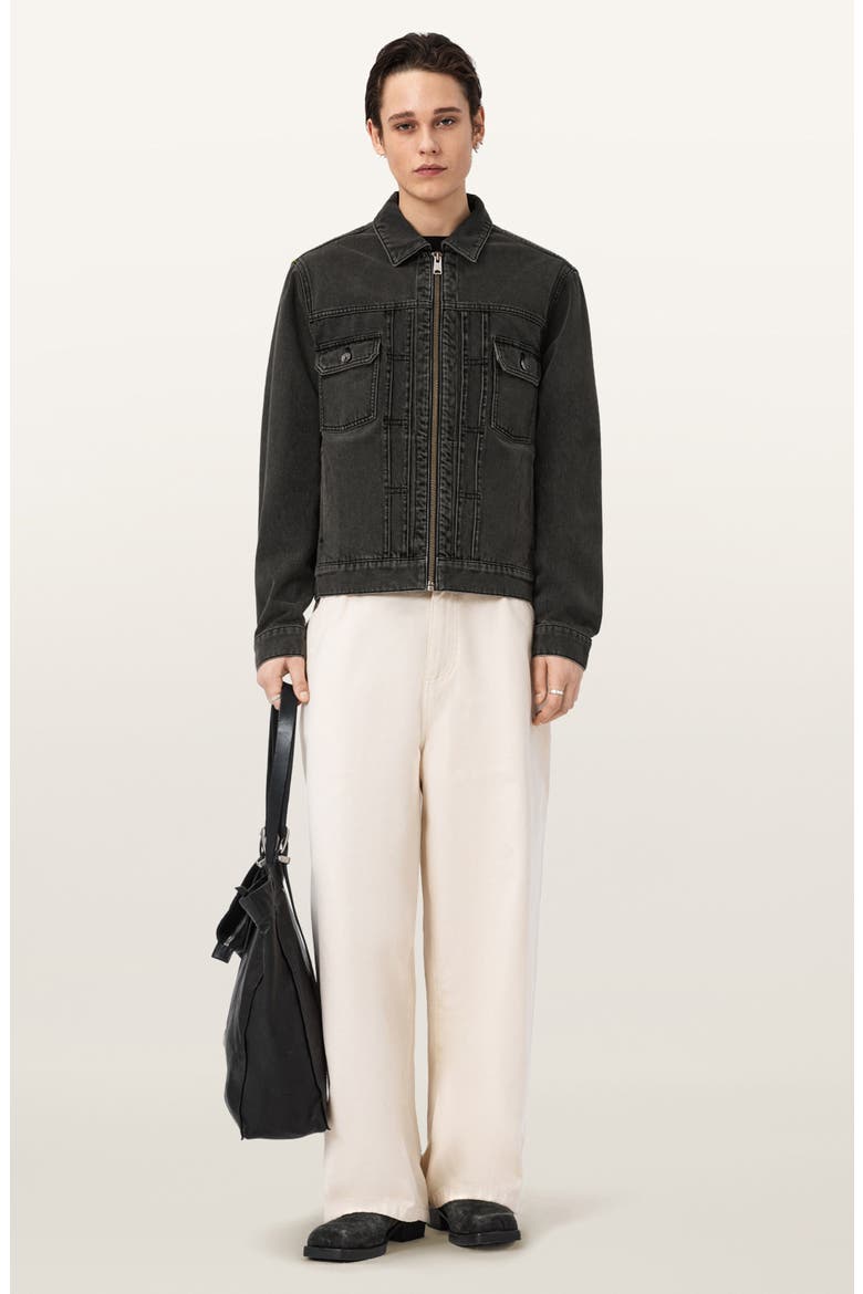 Brightmore Zip Denim Jacket, Alternate, color, DIRTY BLACK