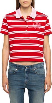 Zadig & Voltaire Mirta Stripe Crop Polo