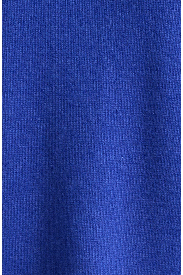 Greca Border Crewneck Wool & Cashmere Sweater, Alternate, color, BLUETTE