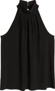 Anne Klein Journey Pleated Halter Top