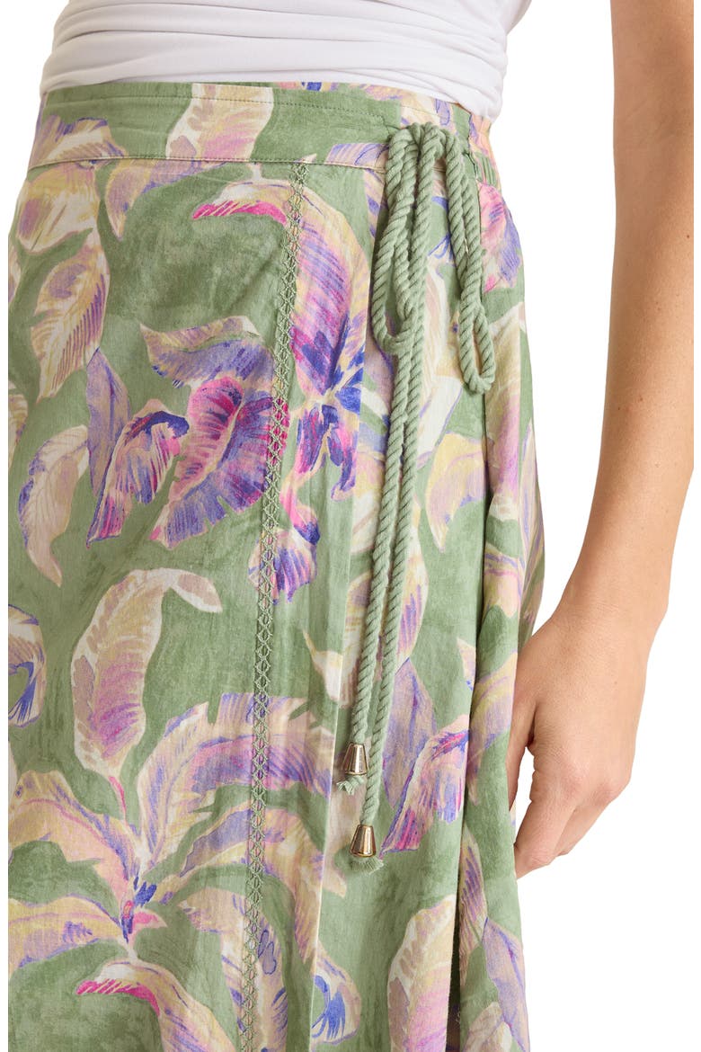 Norte Bloom Maxi Wrap Skirt, Alternate, color, NATURAL MINT
