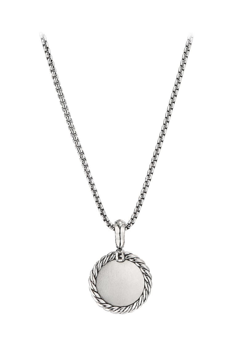 Diamond Initial Pendant, Alternate, color, SILVER-A