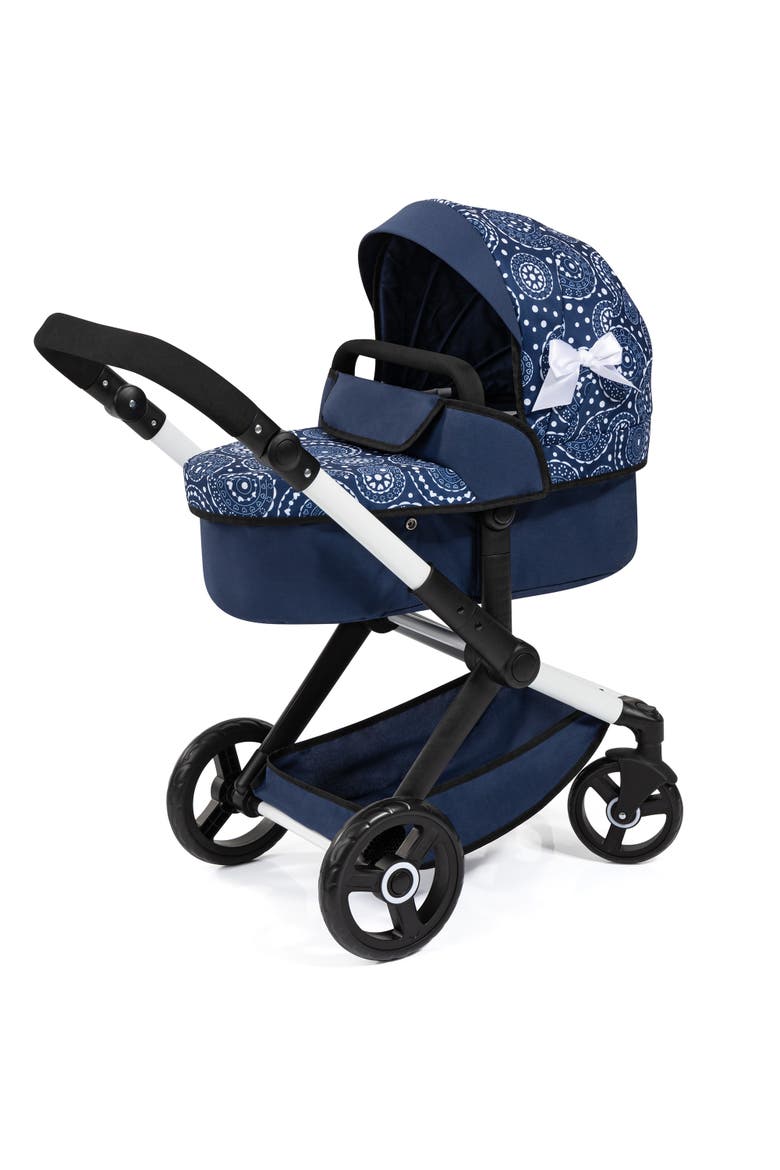 Xeo Pram Blue, White Circles, Convertible, Foldable, Main, color, Multicolored
