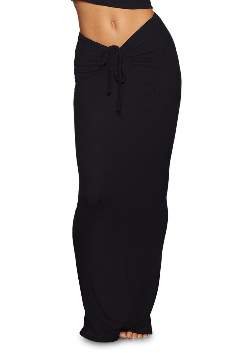 Soft Lounge Long Skirt, Main, color, ONYX