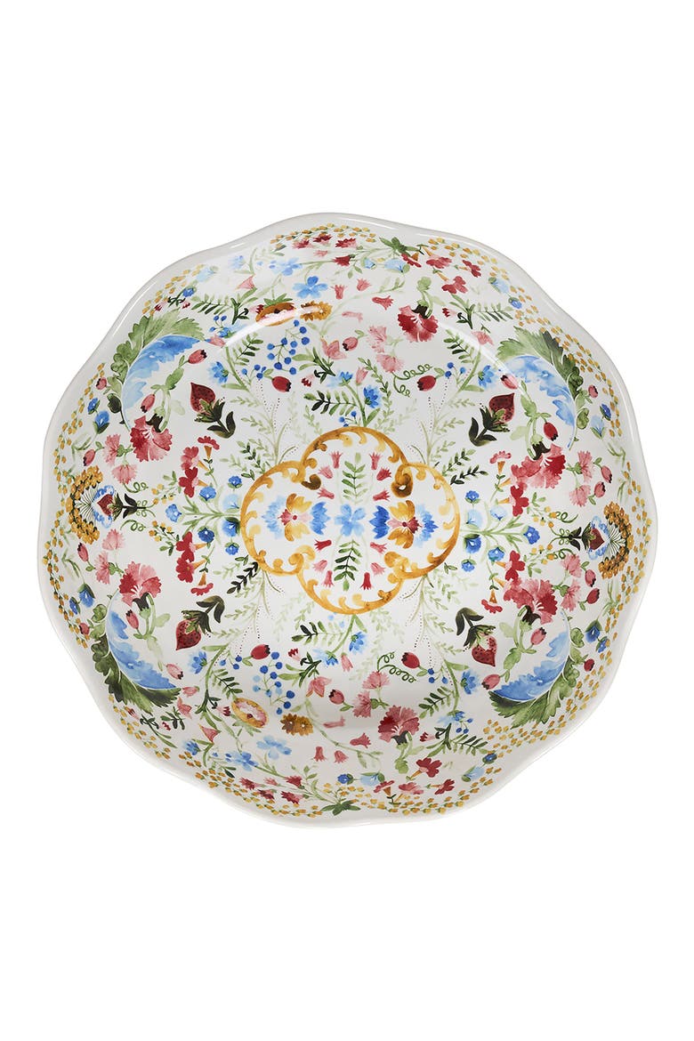 Sofia Scalloped Serving Bowl, Alternate, color, MULTI PINK