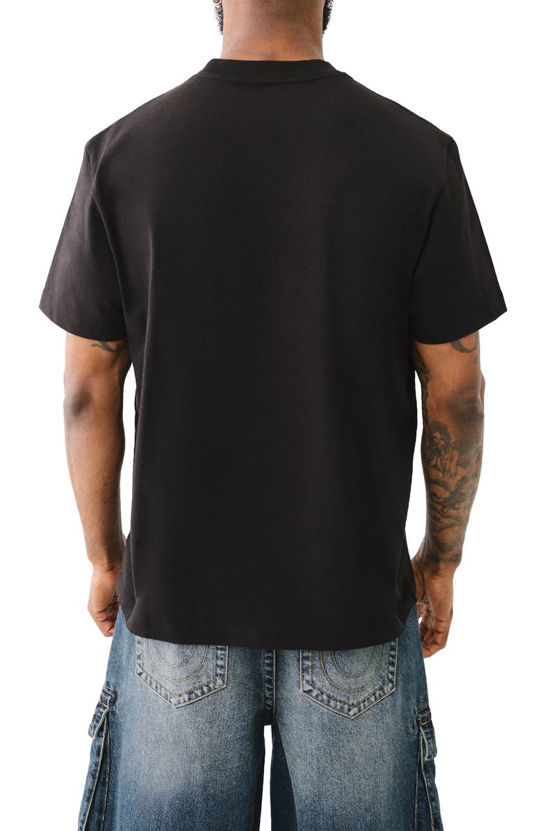 True Religion League T-Shirt, Alternate, color, Jet Black