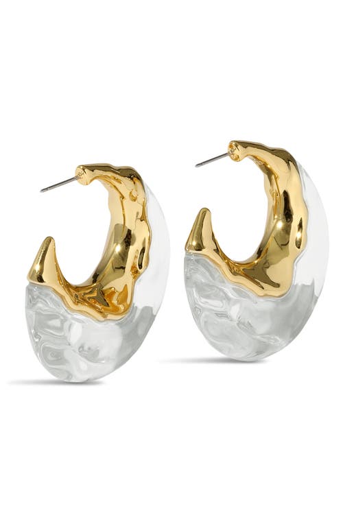 Alexis Bittar Liquid Lucite Puffy Hoop Earrings In No Color