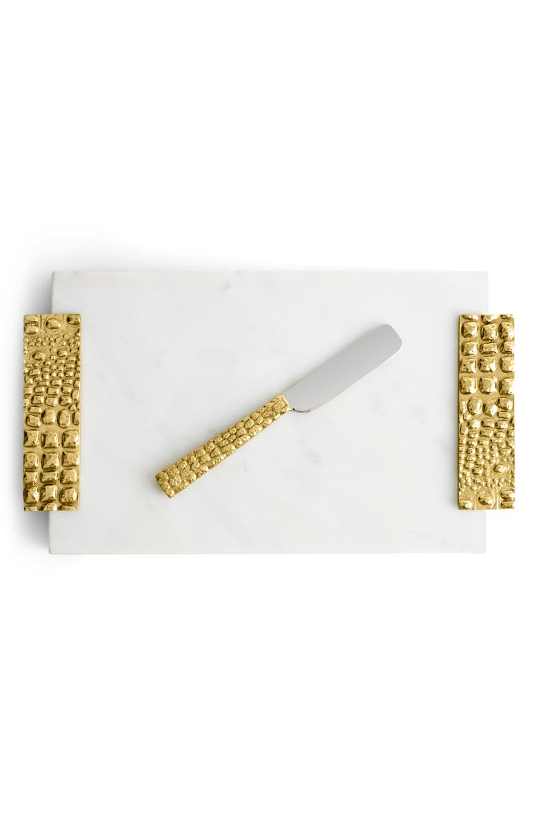 Michael Aram Safari Small Cheese Board & Spreader, Alternate, color, White