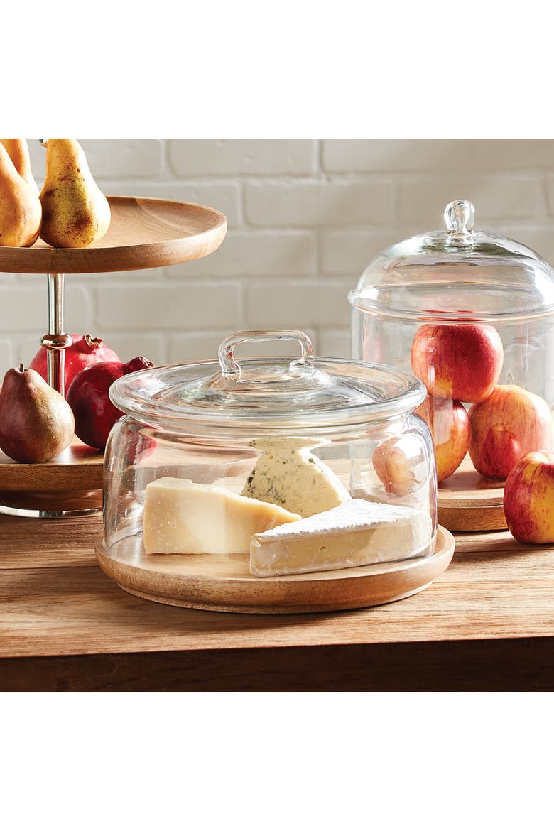 Adrien Tray With Cloche, Alternate, color, Beige