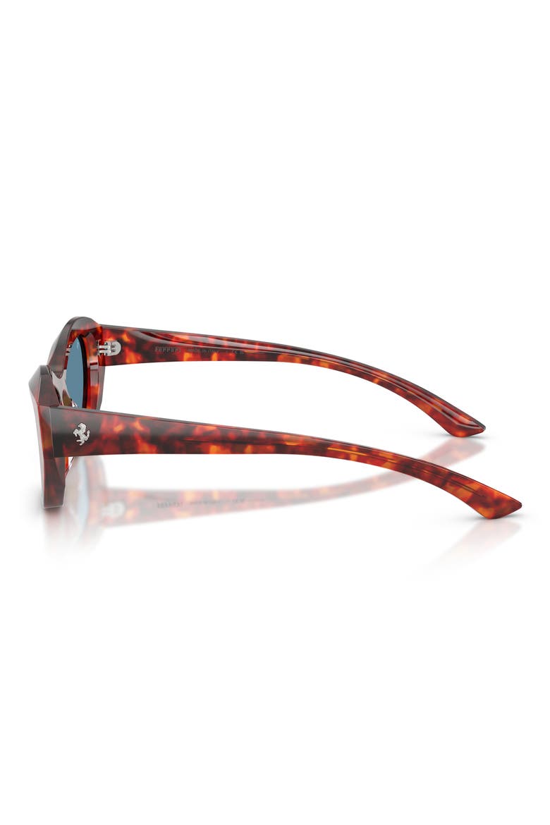 53mm Polarized Cat Eye Sunglasses, Alternate, color, HAVANA RED / POLAR BLUE