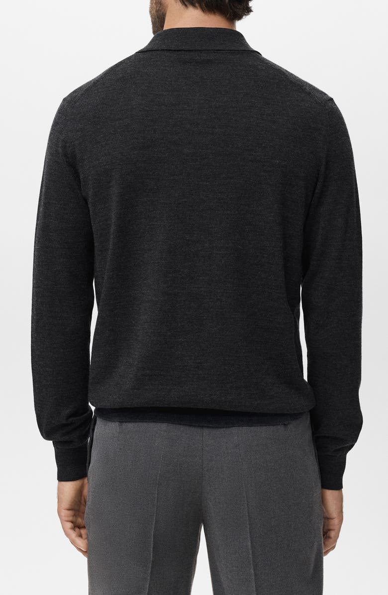 MANGO Wool Cardigan, Alternate, color, Dark Heather Grey