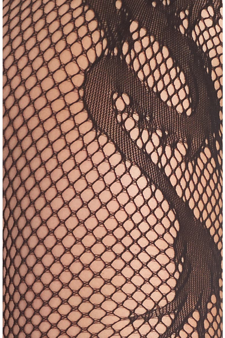 Dragon Toss Net Tights, Alternate, color, BLACK