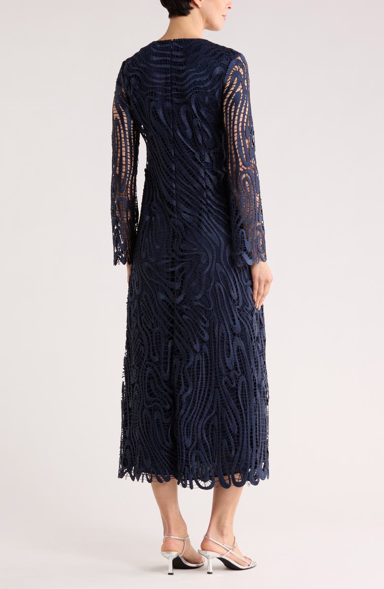 Simkhai Vanina Lace Long Sleeve Dress, Alternate, color, Midnight