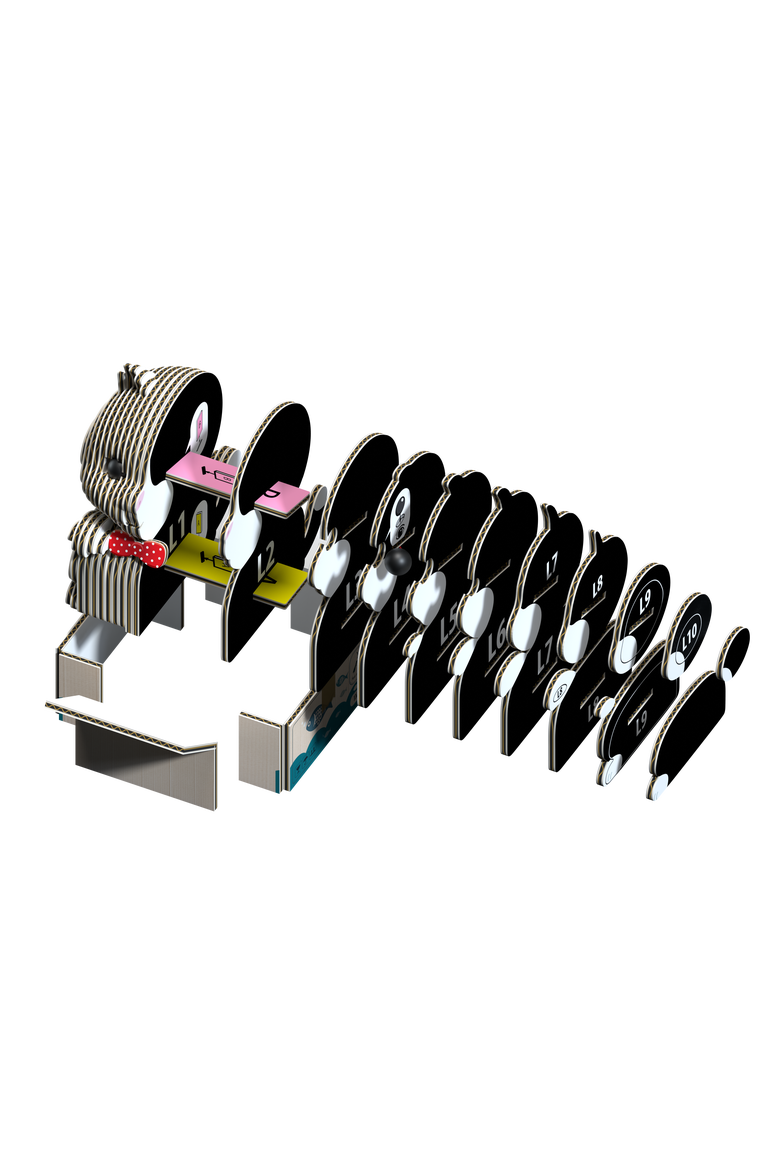Cat - Tuxedo 3D Puzzle, Alternate, color, No Color