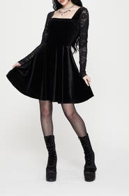 Disturbia Long Sleeve Flared Mini Dress