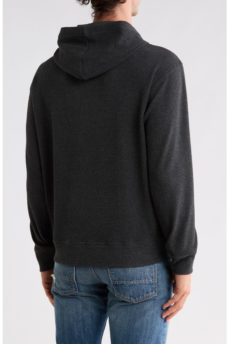 Textured Double Knit Hoodie, Alternate, color, CHARCOAL