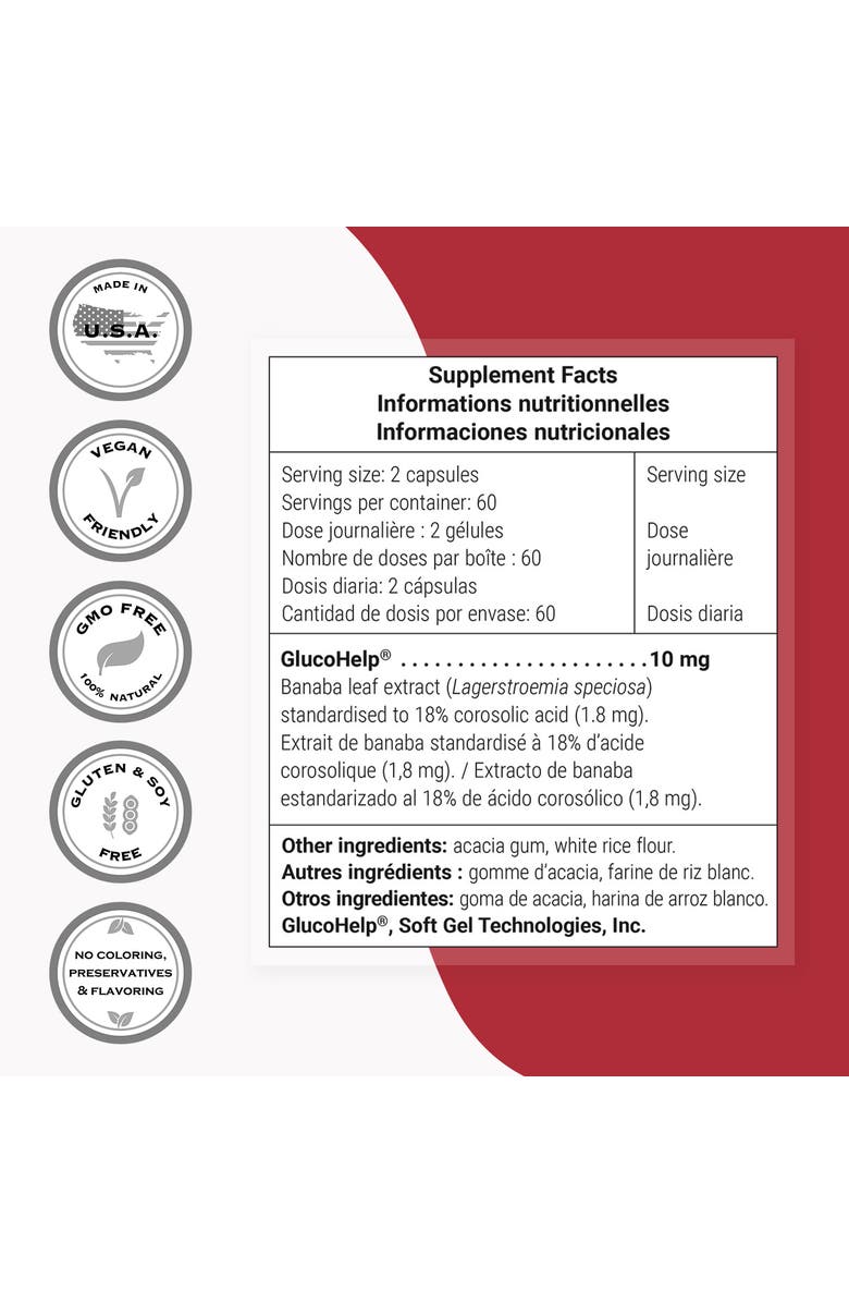 SuperSmart Glucofit Banana 10 mg per Day, Alternate, color, NO COLOR