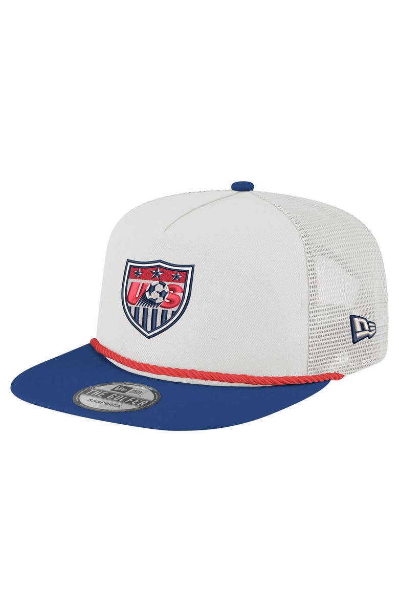 New Era Men's New Era  White USMNT 1995 Retro Golfer Adjustable Hat, Main, color, White