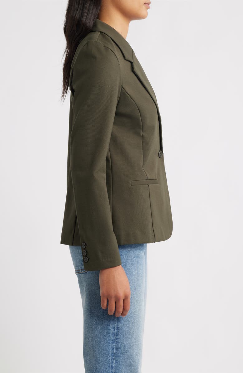 Liverpool Fitted Knit Blazer, Alternate, color, Forest Night