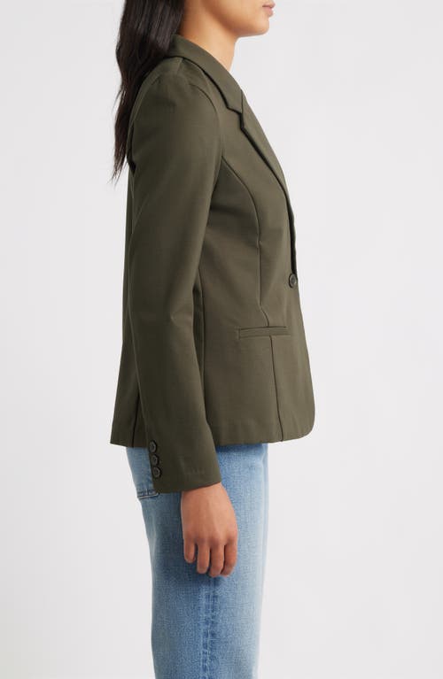 Liverpool Los Angeles Liverpool Fitted Knit Blazer In Green