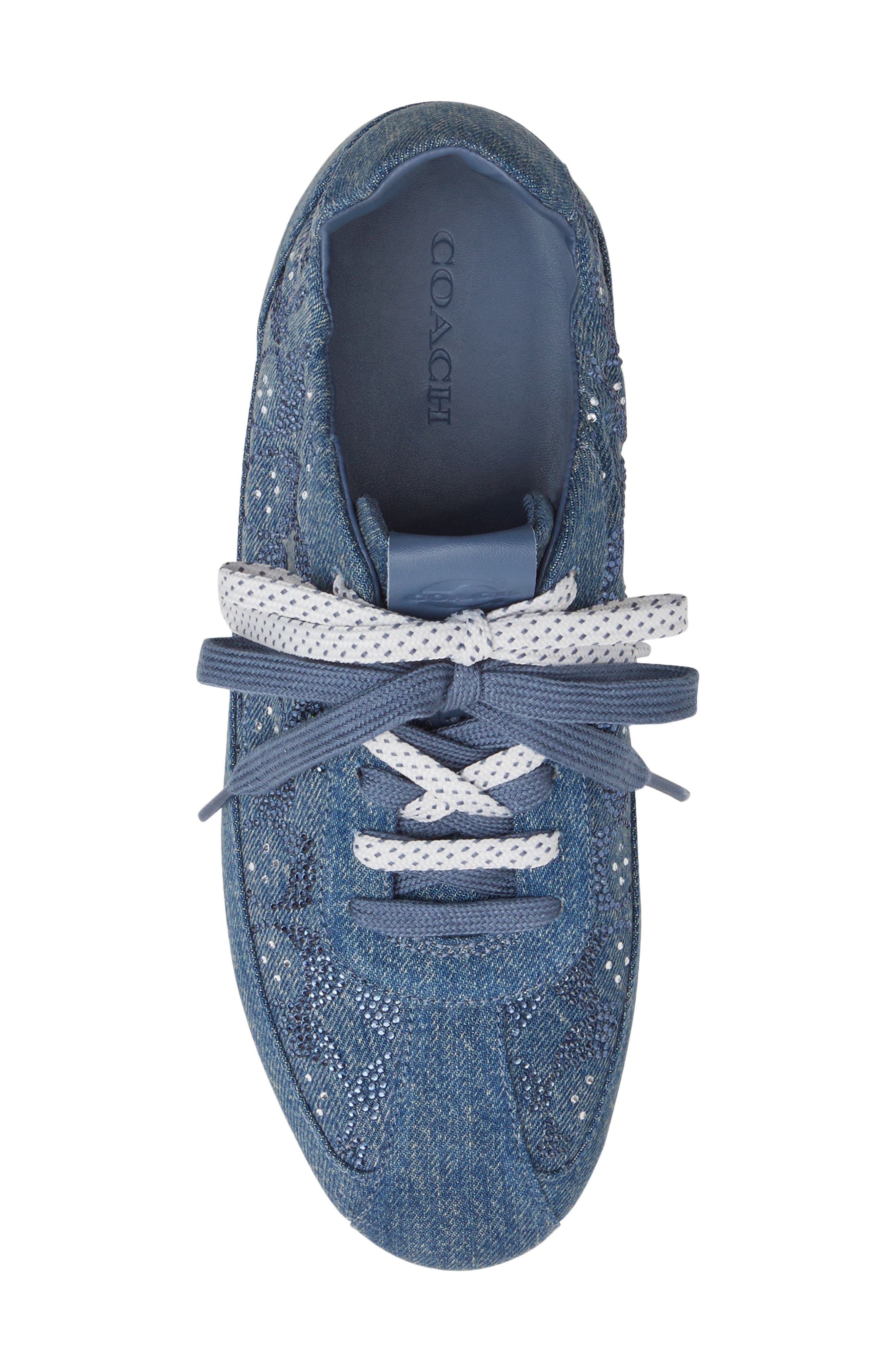 COACH Crystal Logo Sneaker, Alternate, color, Denim Blue