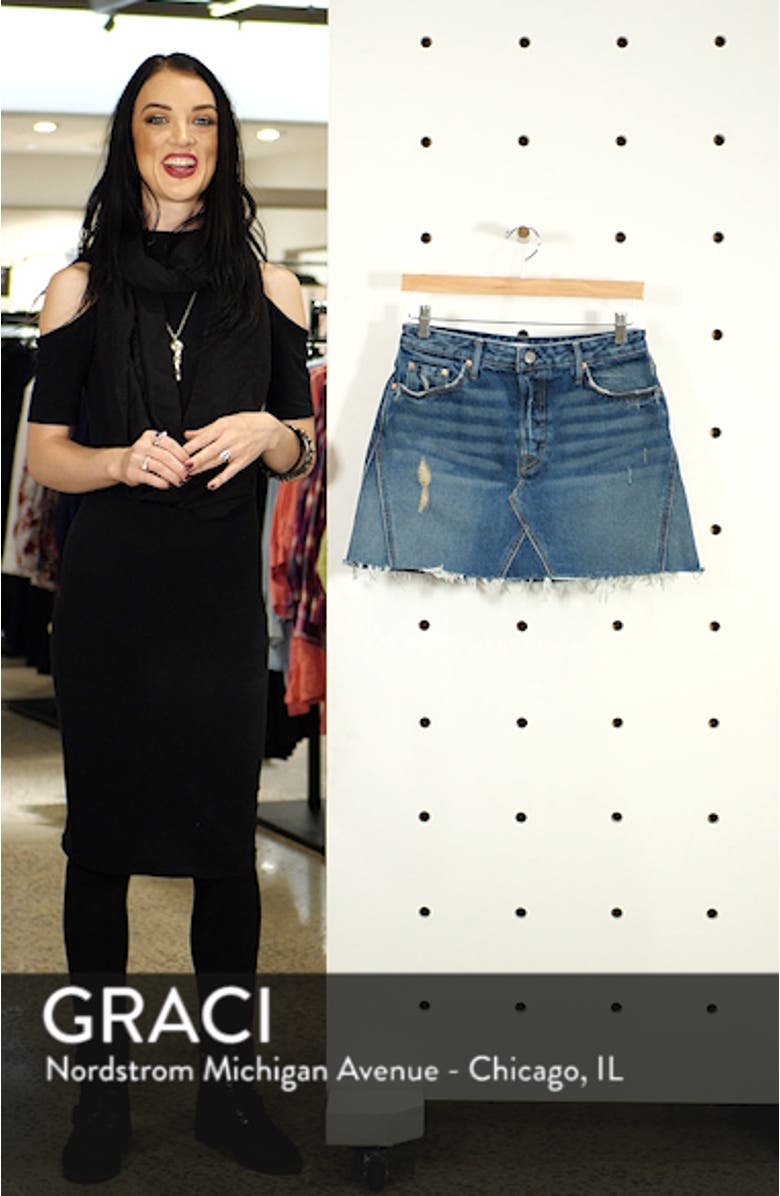 Eva Denim A-Frame Gusset Skirt, sales video thumbnail