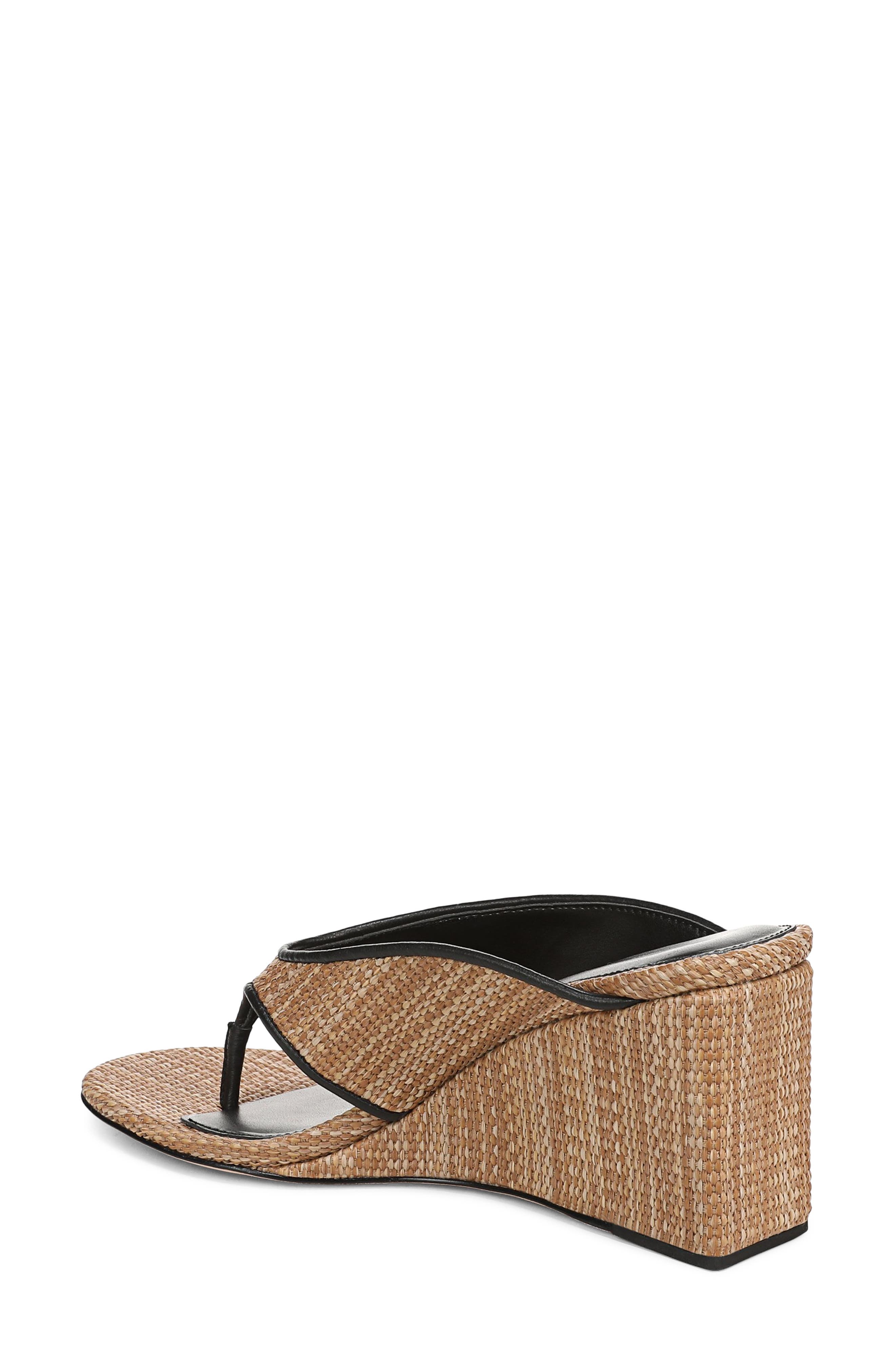 Emerson Wedge Sandal, Alternate, color, NATURAL/ BLACK