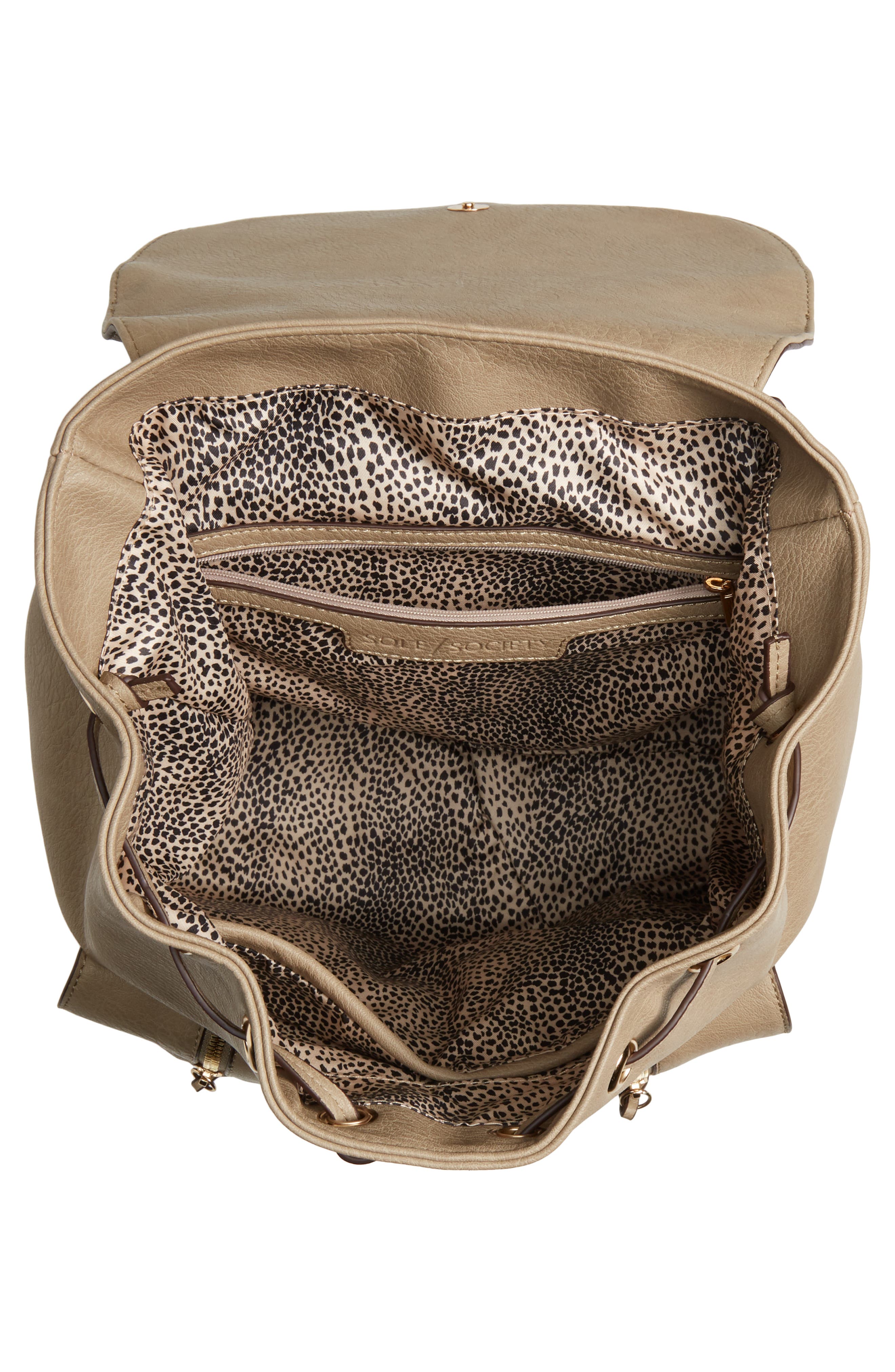 Sole Society Emery Faux Leather Backpack, Alternate, color, 