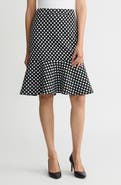 KASPER Flounce Hem Skirt