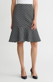 KASPER Flounce Hem Skirt