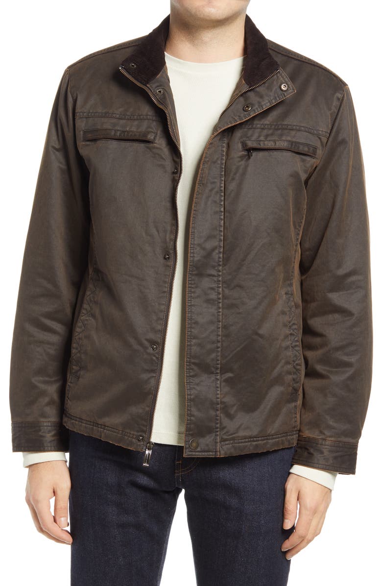 Johnston & Murphy Antiqued Cotton Blend Jacket, Alternate, color, 