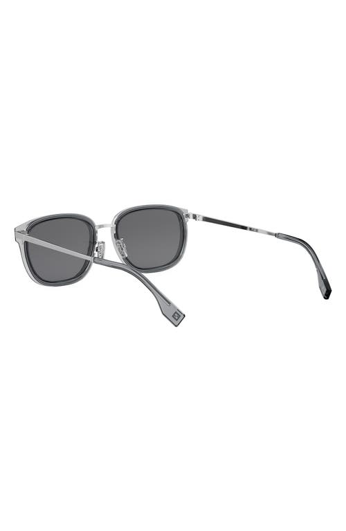 Fendi Travel 55mm Oval Sunglasses In Grey/other/smoke
