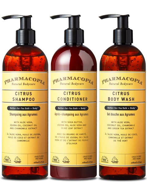Citrus Shower Trio Bundle - Shampoo, Conditioner, Body Wash