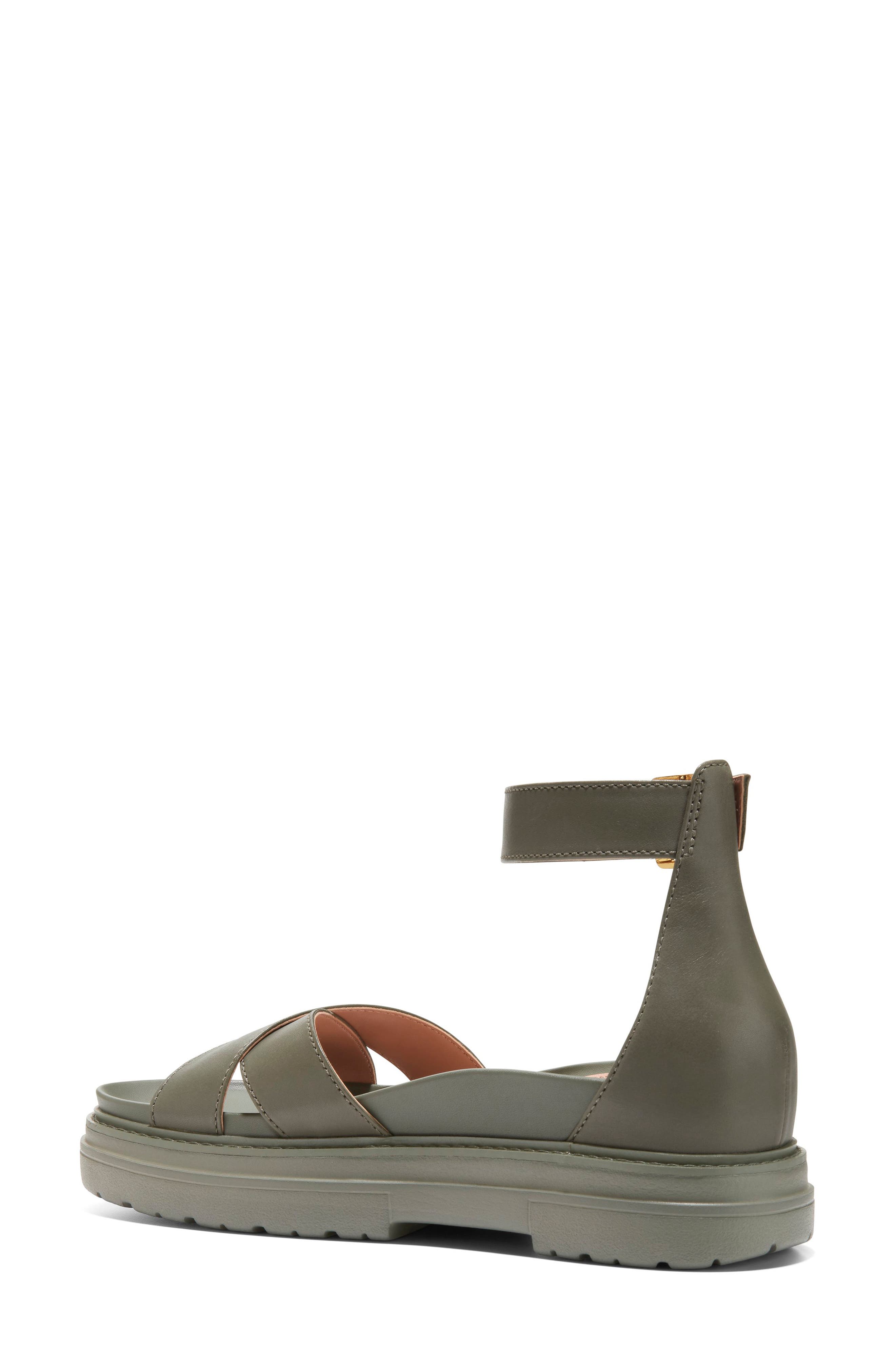 Fraya Ankle Strap Platform Sandal, Alternate, color, TEA LEAF LEATHER