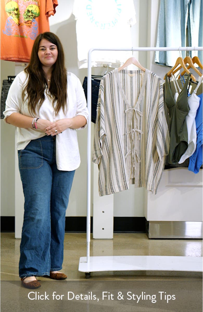 Rip Tide Stripe Organic Cotton Cover-Up Dress, sales video thumbnail