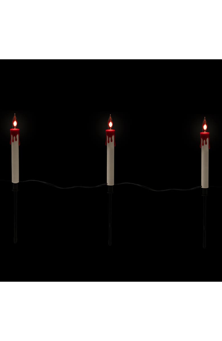 Northlight Lighted Flickering Candle Halloween Outdoor Pathway Markers - 15.25" - Set of 5, Alternate, color, White